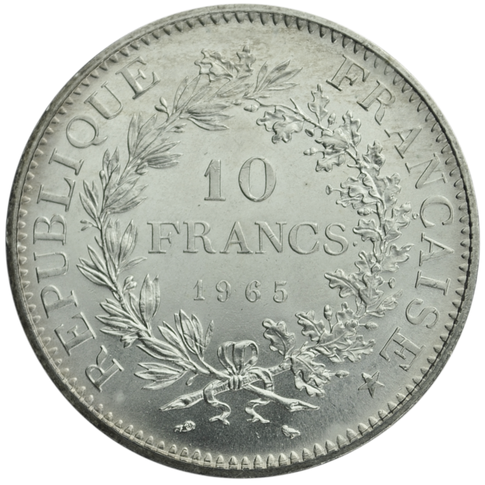 10 francs hercule argent 1973 en SUP 